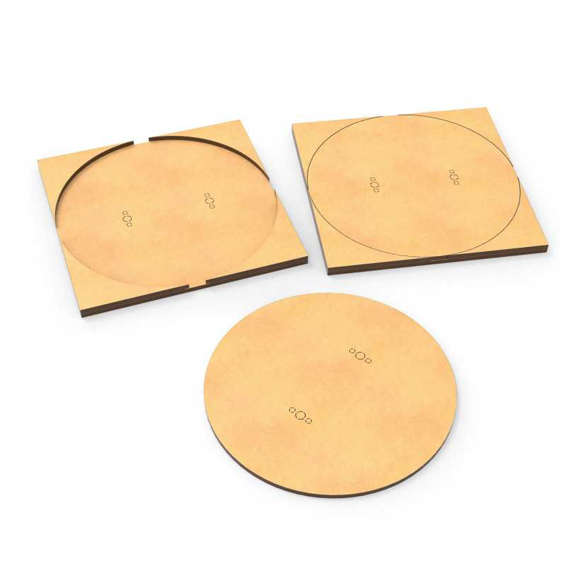 MDF Base adapter - Round 130mm to Square 5