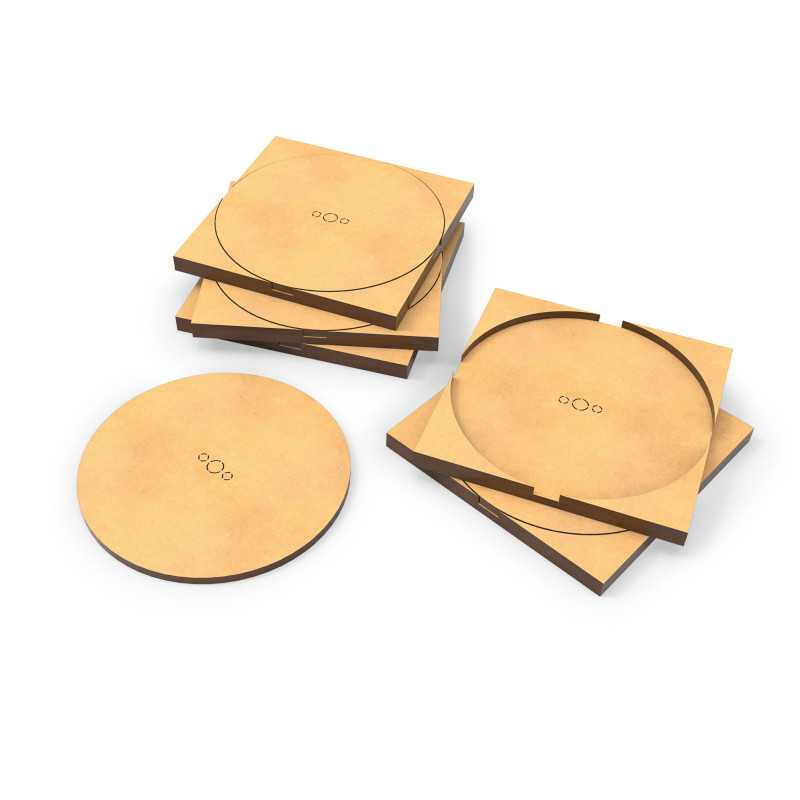 MDF Base adapter - Round 80mm to Square 5