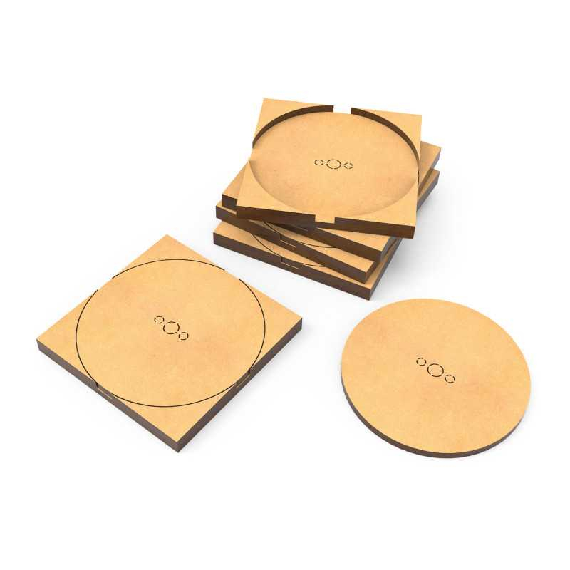 MDF Base adapter - Round 60mm to Square 5