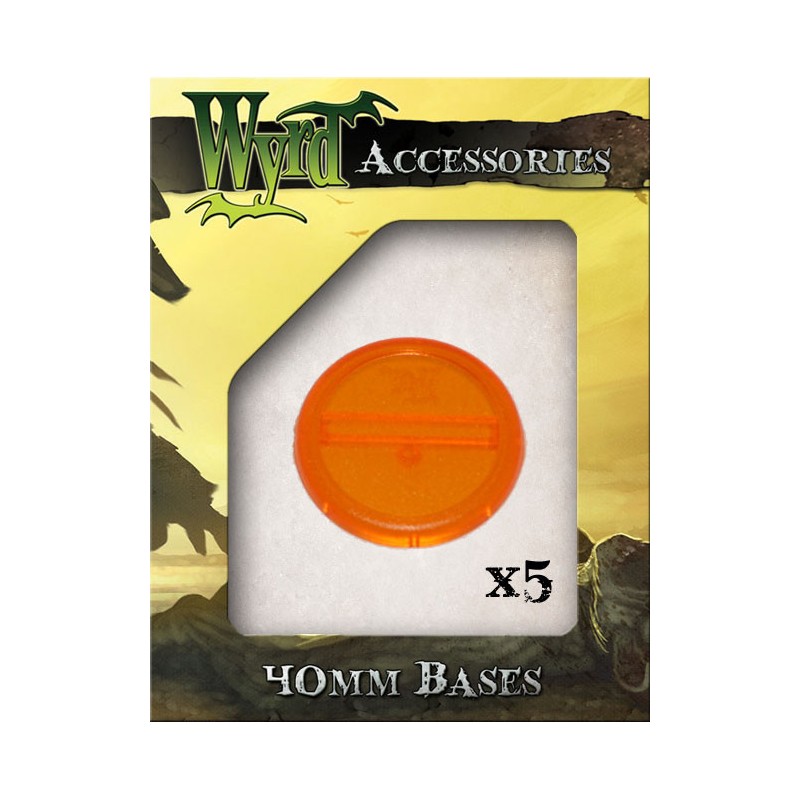 Orange 40mm Translucent Bases - 5 Pack 1