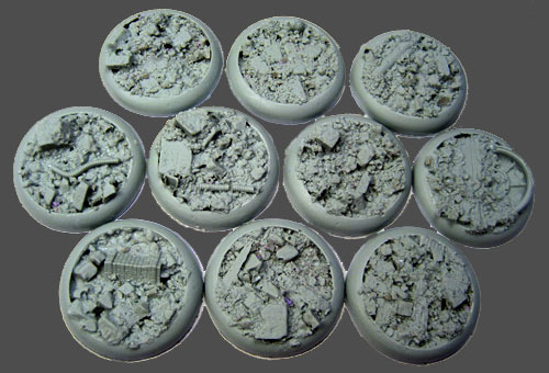Round Lip: 30mm Urban Rubble Bases 1
