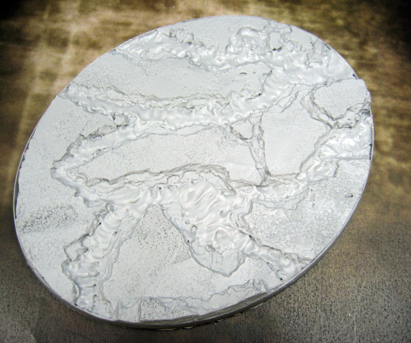 Bevelled Edge: Oval 95x120mm Lava Flow 1