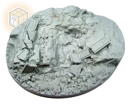 Bevelled Edge: Oval 95x120mm Runic Mountain 1