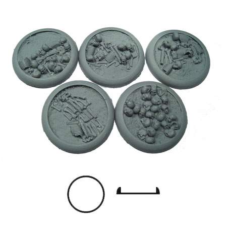 Round Lip: 40mm Bone Fields Bases 1