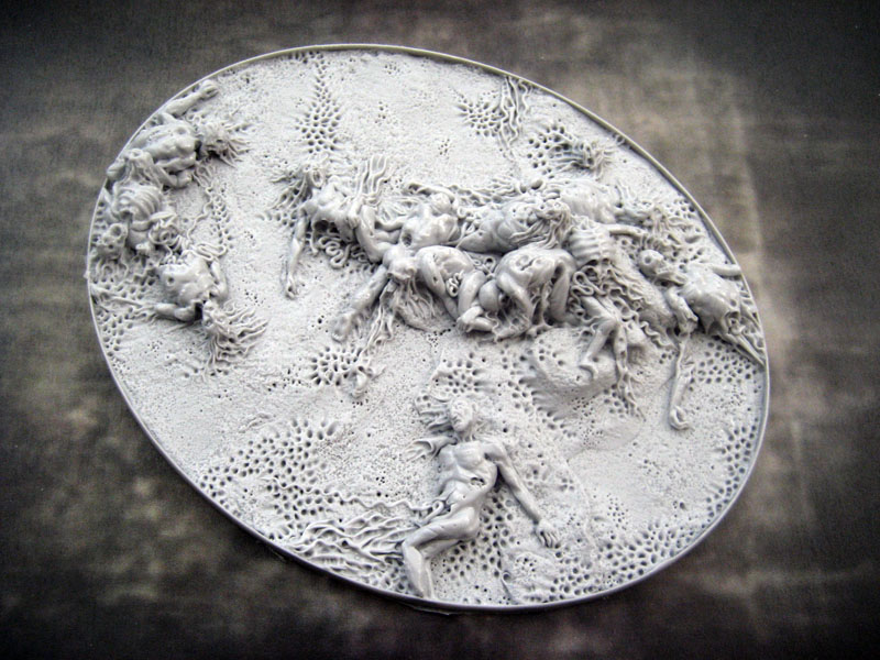 Bevelled Edge: Oval 95x120mm Corpse Fields Base 1