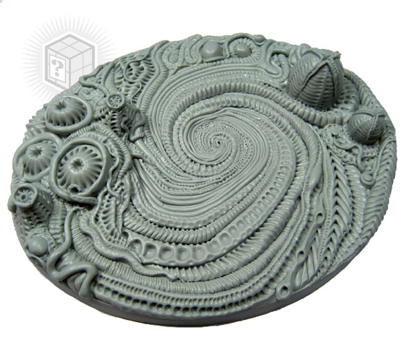 Bevelled Edge: Oval 95x120mm Alien Invasion Base 1