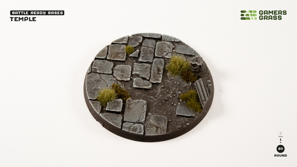 Battle Ready: Temple Bases Round 80mm (x1) 1