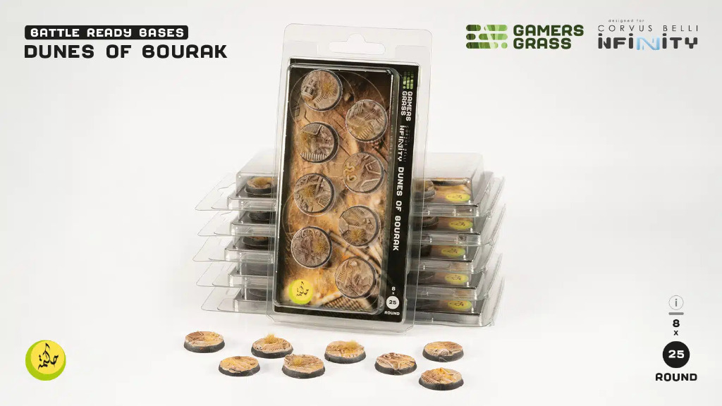 Battle Ready: Dunes of Bourak Bases, Round 25mm (x8) 4