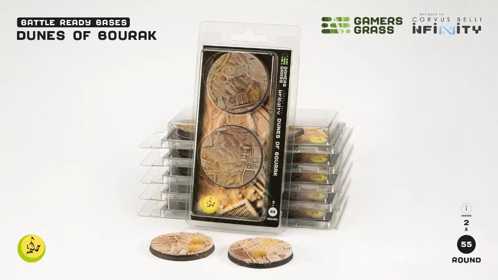 Battle Ready: Dunes of Bourak Bases, Round 55mm (x2) 4