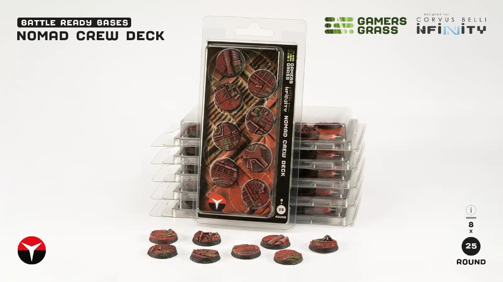 Battle Ready: Nomad Crew Deck Bases, Round 25mm (x8) 4