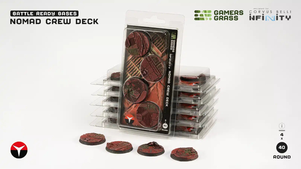 Battle Ready: Nomad Crew Deck Bases, Round 40mm (x4) 4