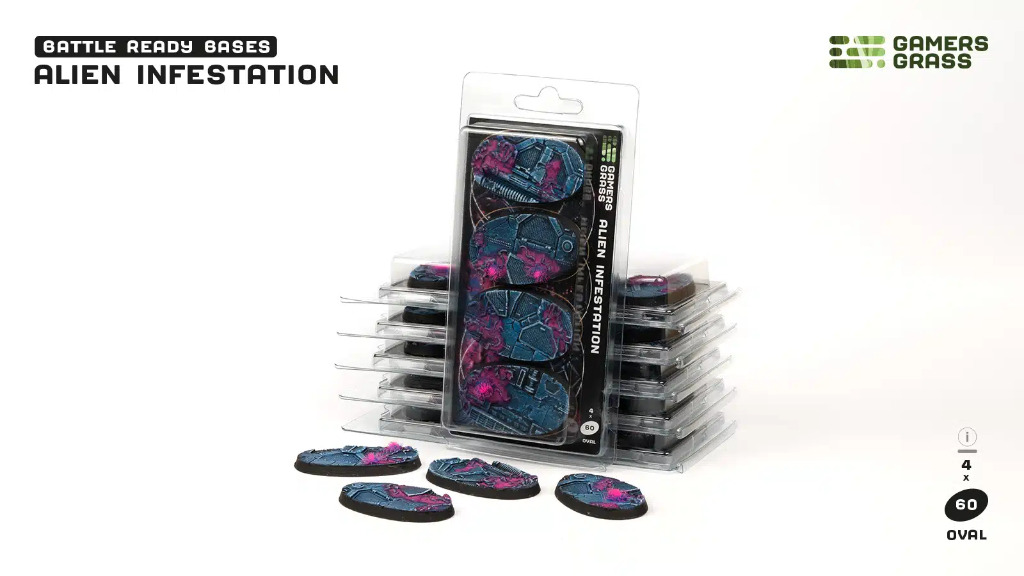 Battle Ready: Alien Infestation Oval 60mm (x4) 4