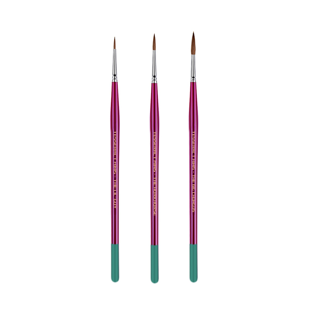 TMS Brushes - Sable Round Set (3 Brushes) 1