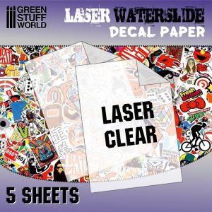 Waterslide Decal Paper- Laser Transparent 1