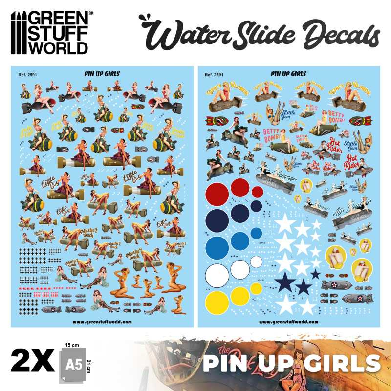 Water slide decals - Pin Ups 1