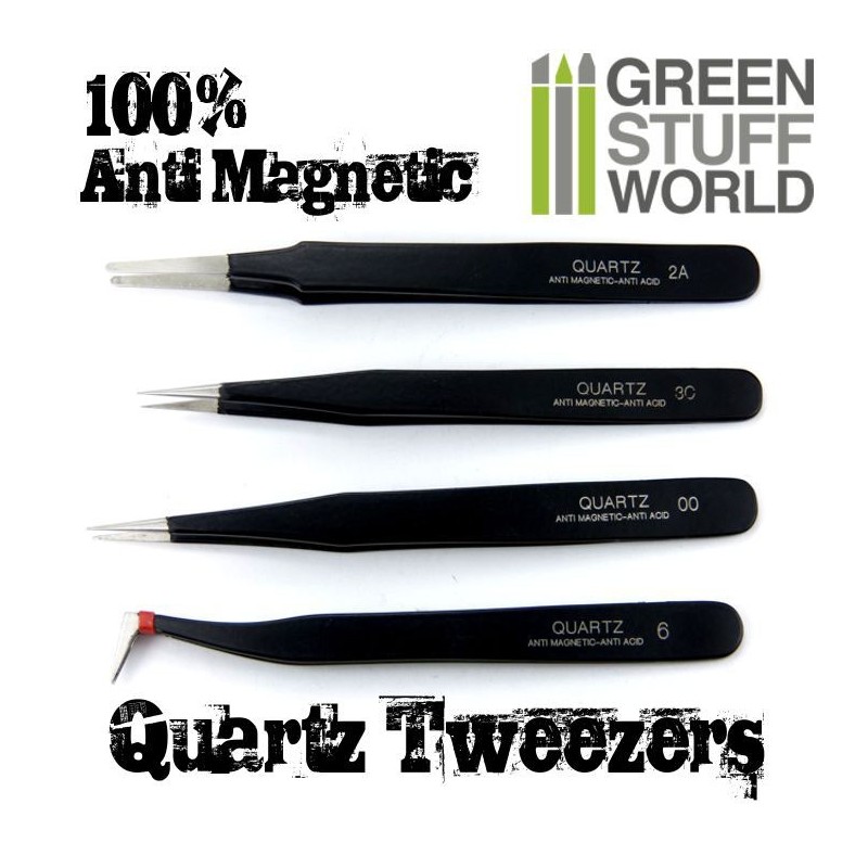 100% Anti-magnetic QUARTZ Tweezers SET 1