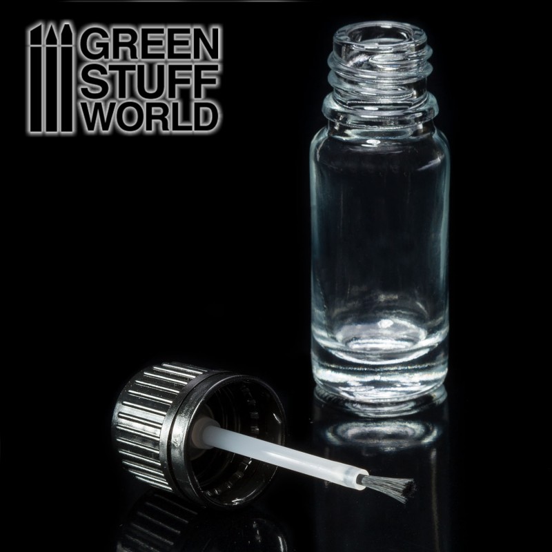 Empty Glass Jar with brush 1