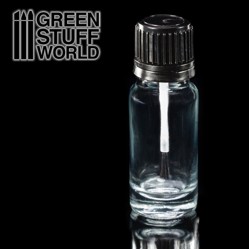 Empty Glass Jar with brush 2