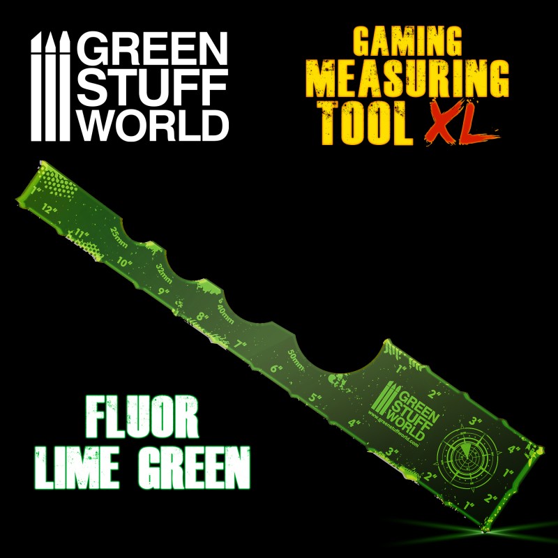 Gaming Measuring Tool - Fluor Lime Green 12 inches 1