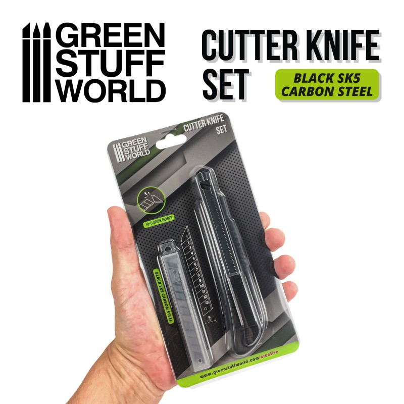 Black Hobby Knife + 10x Black Spare Blades 3