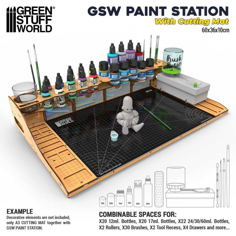 Paint Station with Cutting Mat 1