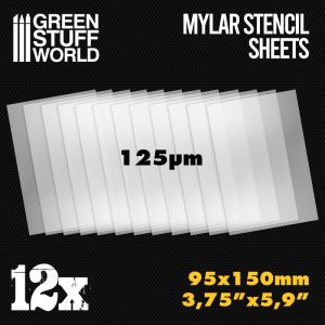 Small Mylar Stencil Sheets x12 1