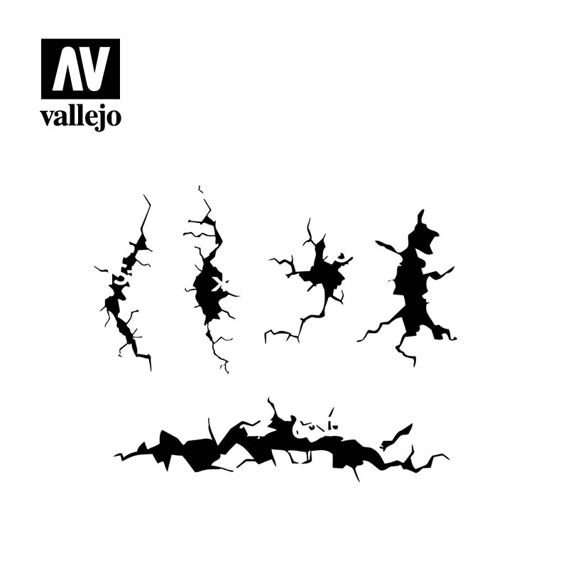 AV Vallejo Stencils - 1:35 Cracked Wall 2