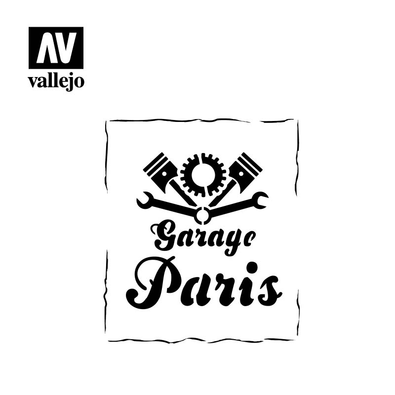 AV Vallejo Stencils - 1:35 Vintage Garage Sign 2