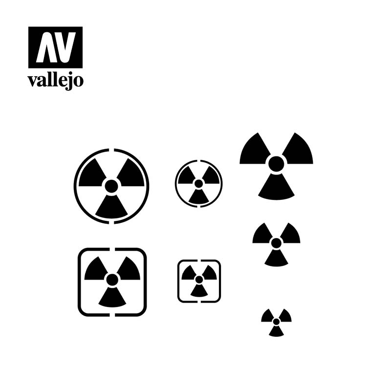 AV Vallejo Stencils - Radioactivity Signs 2