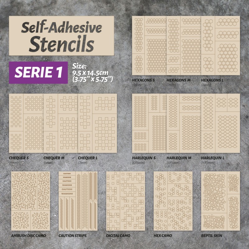 Self-adhesive stencils - Ambush Disc Camo 2