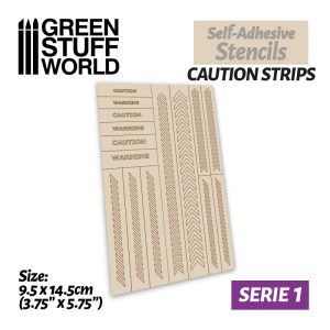 Self-adhesive stencils - Caution Strips 1