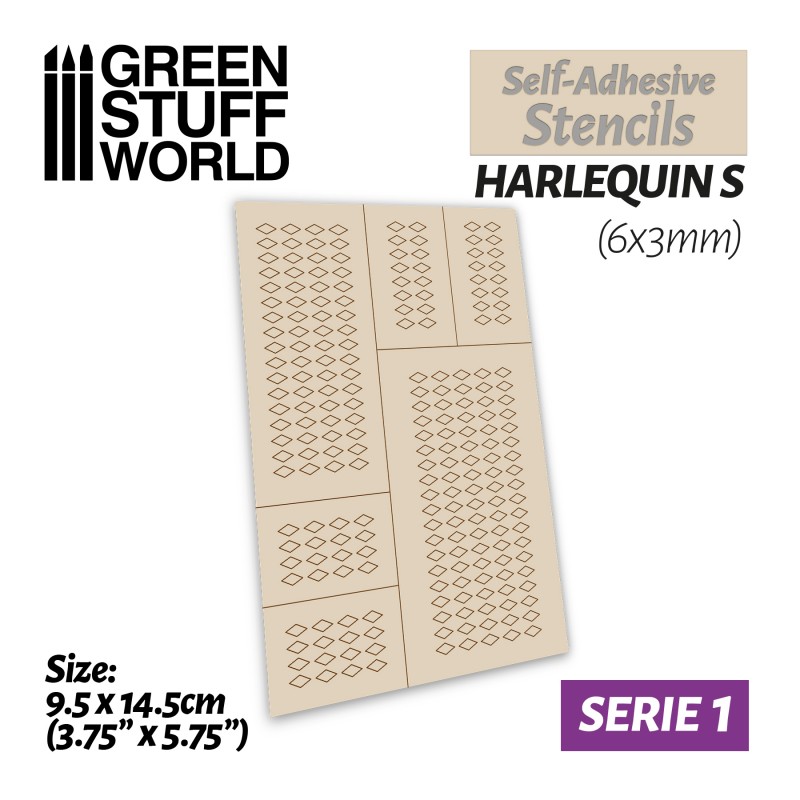 Self-adhesive stencils - Harlequin S - 6x3mm 1