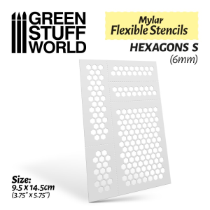 Flexible Stencils - Hexagons (6mm) 1