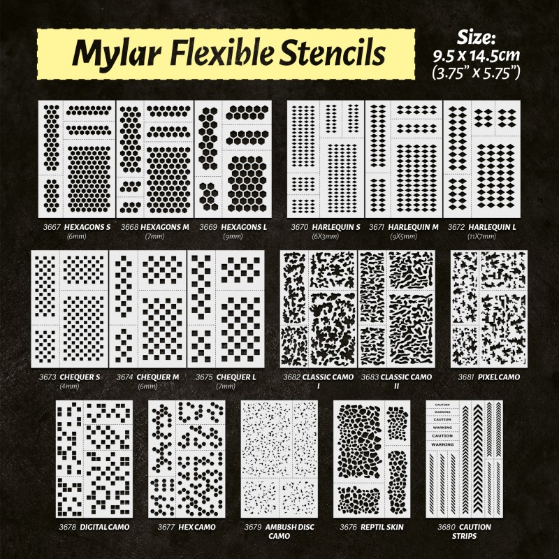 Flexible Stencils - Chequer M (6mm) 2