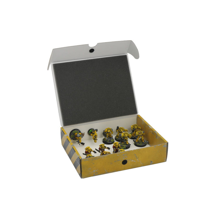 Half-size Small Box for magnetically-based miniatures + metal plate on the inside rear side of the box 1