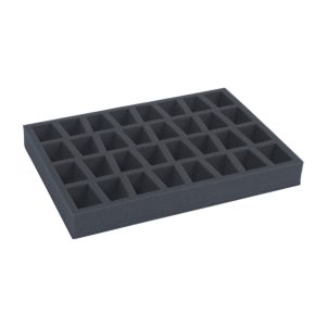 Full-size foam tray for 32 miniatures on 40mm bases 1
