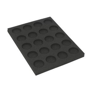 Tray for storing 20 miniatures on 40mm bases in vertical position 1