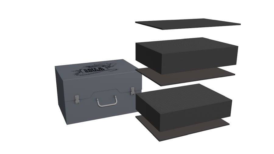 Army Pack with two layes of 100mm deep raster foam trays 1