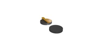 Self-adhesive magnetic foil stickers for magnetizing 25mm bases with hollow bottoms (10) 1