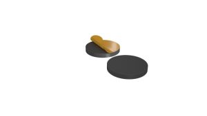 Self-adhesive magnetic foil stickers for magnetizing 32mm round bases with hollow bottoms (10) 1