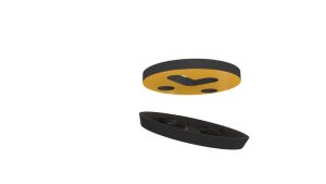 Self-adhesive magnetic foil stickers for magnetizing 40mm round bases with hollow bottoms and slots for pins (5) 1