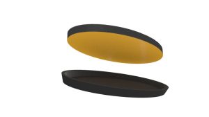 Self-adhesive magnetic foil stickers for magnetizing oval 60mmx35mm bases with hollow bottoms (5) 1