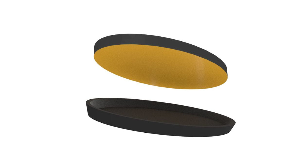 Self-adhesive magnetic foil stickers for magnetizing oval 60mmx35mm bases with hollow bottoms (5) 2