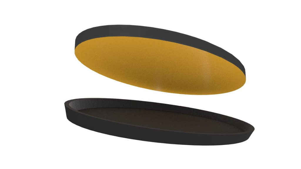 Self-adhesive magnetic foil stickers for magnetizing oval 90mmx52mm bases with hollow bottoms (2) 2