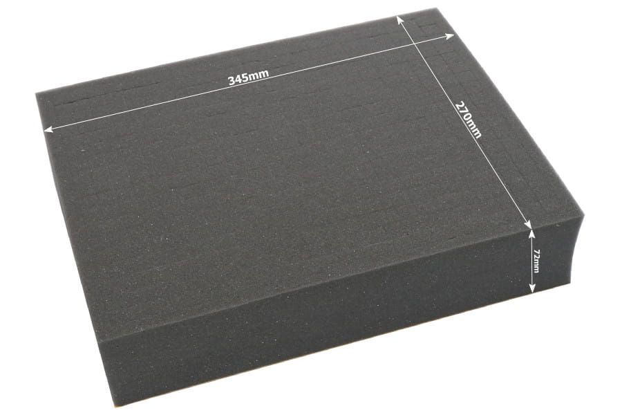 Raster foam tray 72mm deep for old cases 2