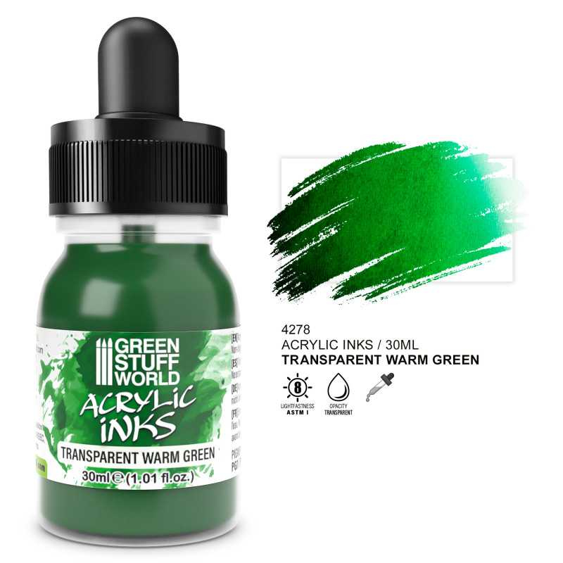 Transparent Acrylic Ink - Warm Green 1
