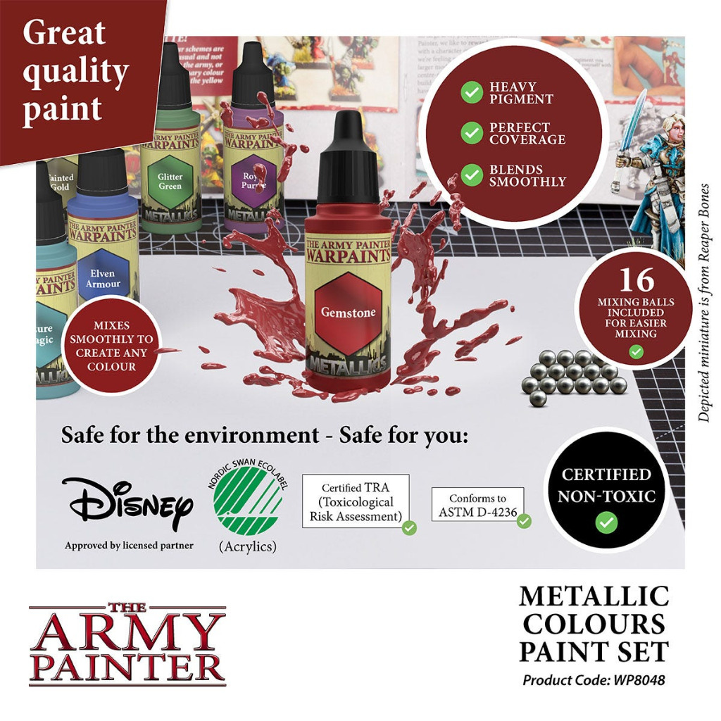 Warpaints Metallic Colours Paint Set 4