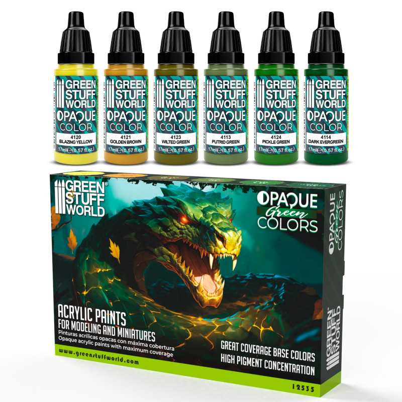 Opaque Paint Set - Green Colours 1