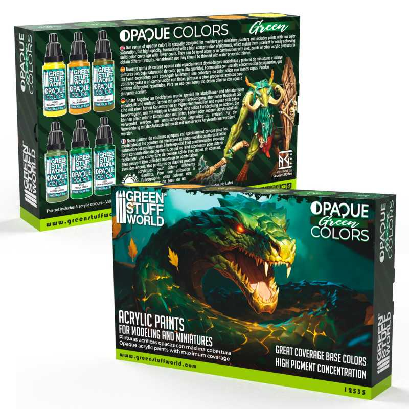 Opaque Paint Set - Green Colours 3