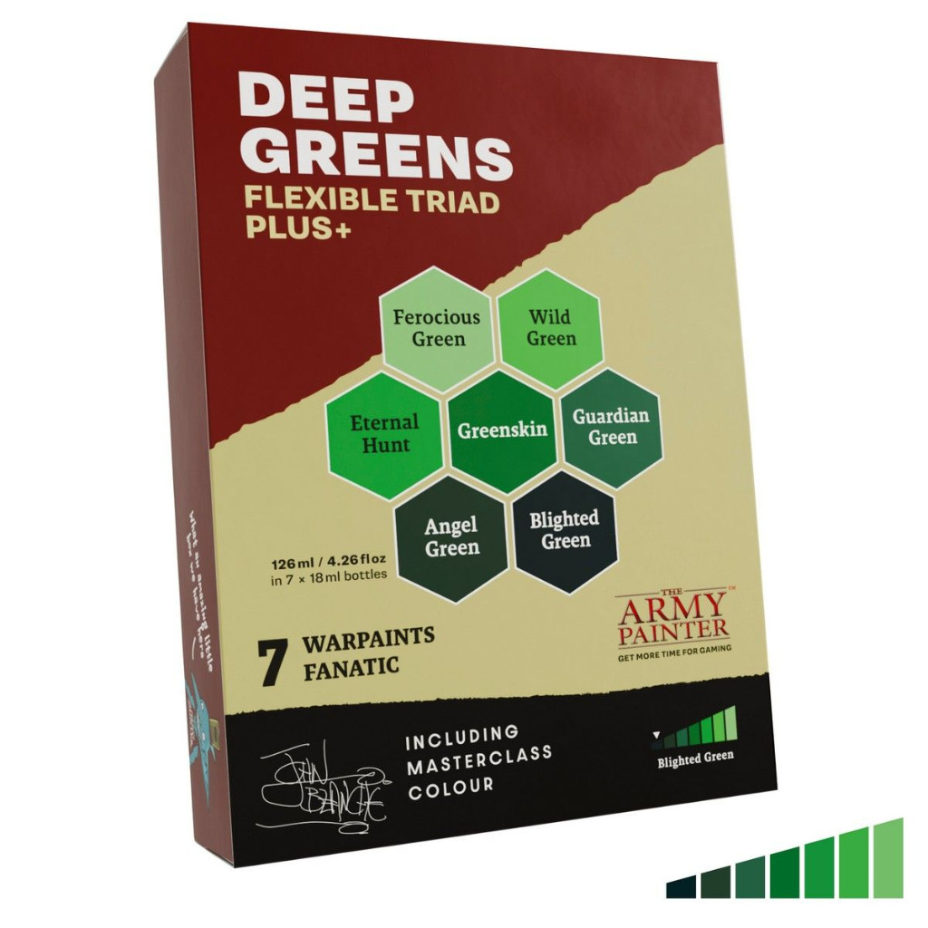 The Army Painter - Flexible Triad PLUS+: Deep Greens Paint Set 1